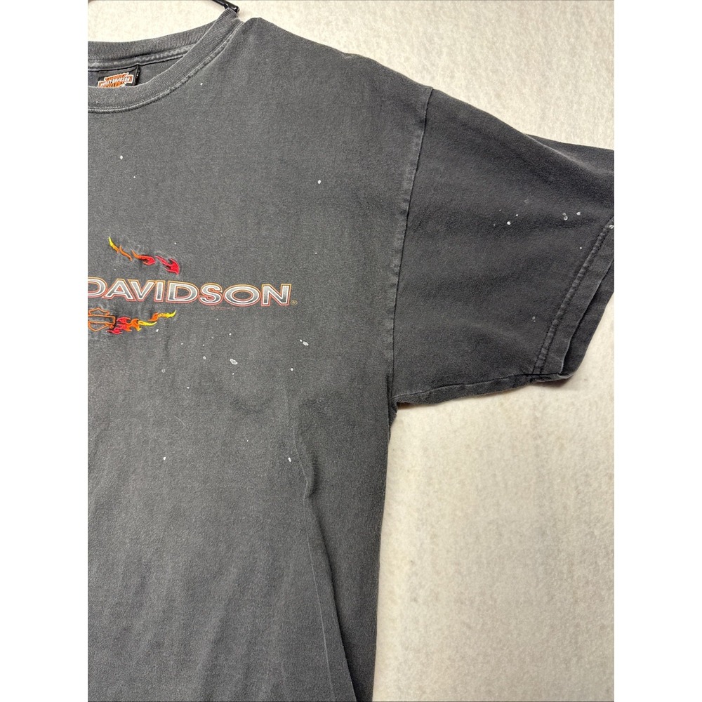 Vintage 2001 Harley-Davidson Sturgis Black Hills Rally T-Shirt XL Black Skulls - Picture 10 of 16